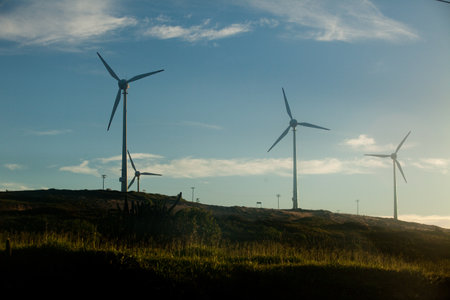 Aero generator - Wind Turbine at Windimill Power plant. high quality photo