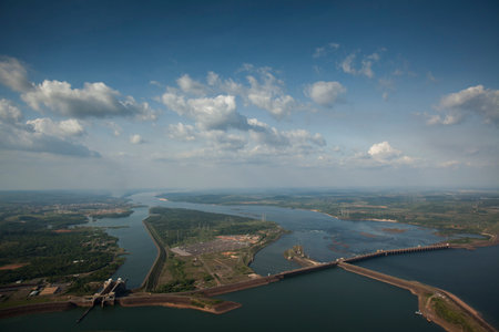 hydroelectric energy power plant water . high quality photoの写真素材