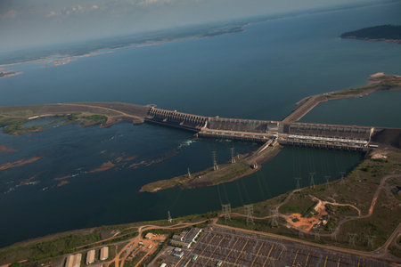 hydroelectric energy power plant water . high quality photoの写真素材