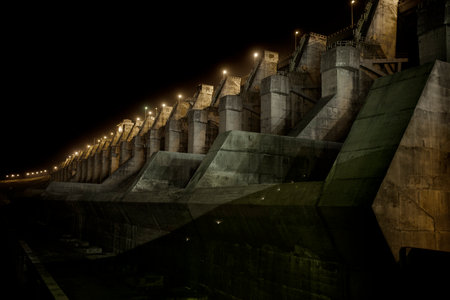 hydroelectric energy power plant water . high quality photoの写真素材
