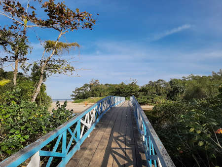 Empty beach view with no people ocean and seaの写真素材