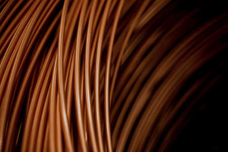 COPPER FACTORY. CLOSE UP, DETAIL OF COPPER High quality photo