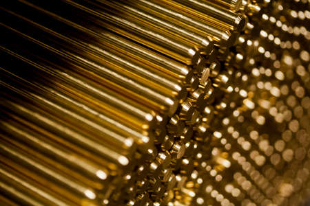 COPPER FACTORY. CLOSE UP, DETAIL OF COPPER High quality photoの写真素材