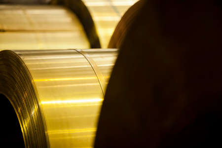 COPPER FACTORY. CLOSE UP, DETAIL OF COPPER High quality photoの写真素材