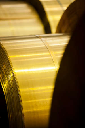 COPPER FACTORY. CLOSE UP, DETAIL OF COPPER High quality photoの写真素材