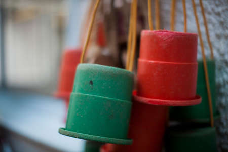 concept of early childhood development. children's toys and tools made of wood. educational toys....