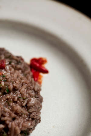 Typical Brazilian dish - rice and beans. Made with black beans. Food background. high quality photoの写真素材
