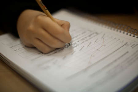 Children at school studying in a classroom. learning in elementary education program class. high quality photoの写真素材