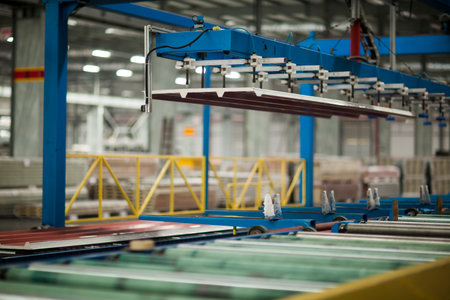 Factory constructions, industry technology, interior manufacturing, production line