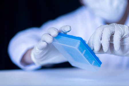 Production line pharmaceutical industry. Manufacturing of drugs and medications, pharmaceuticals.の写真素材