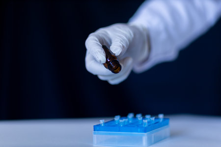 Production line pharmaceutical industry. Manufacturing of drugs and medications, pharmaceuticals.の写真素材