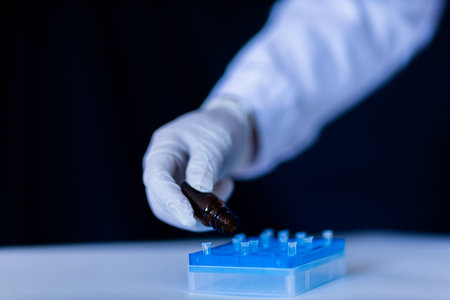 Production line pharmaceutical industry. Manufacturing of drugs and medications, pharmaceuticals.の写真素材