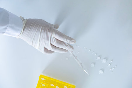 Production line pharmaceutical industry. Manufacturing of drugs and medications, pharmaceuticals.