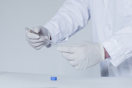 Production line pharmaceutical industry. Manufacturing of drugs and medications, pharmaceuticals.の写真素材
