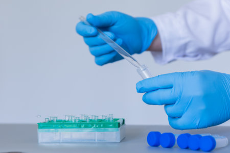 Production line pharmaceutical industry. Manufacturing of drugs and medications, pharmaceuticals.の写真素材