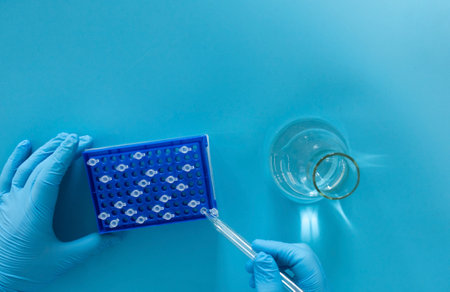 Production line pharmaceutical industry. Manufacturing of drugs and medications, pharmaceuticals. laboratoryの写真素材