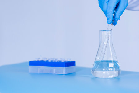 Production line pharmaceutical industry. Manufacturing of drugs and medications, pharmaceuticals. laboratoryの写真素材