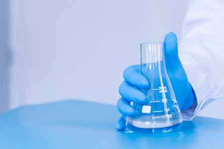 Production line pharmaceutical industry. Manufacturing of drugs and medications, pharmaceuticals. laboratoryの写真素材