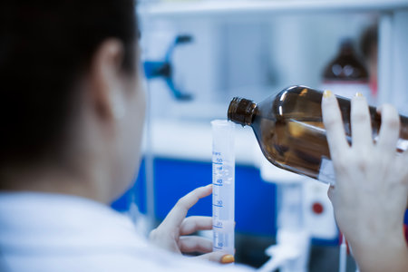 Production line pharmaceutical industry. Manufacturing of drugs and medications, pharmaceuticals.の写真素材