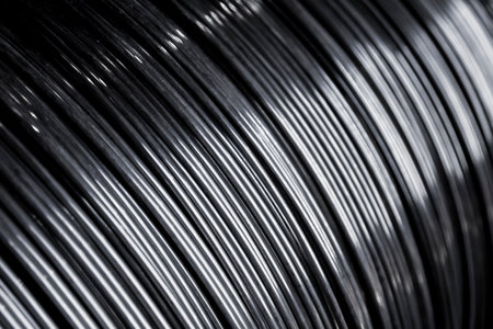 Group of long metal rods used in industrial manufacturing.の写真素材