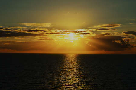 Sunset over North Seaの写真素材