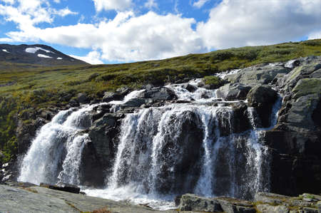 Waterfall in Norwayの写真素材