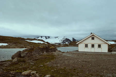 Living in the middle of Jotunheimen National Parkの写真素材