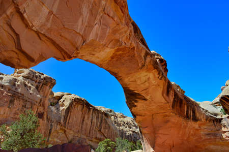 Beautiful arch at Capitol reef national parkの写真素材
