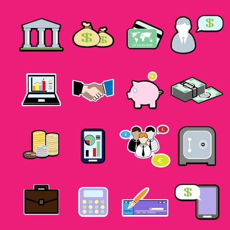 Finance & banking icons set.のイラスト素材