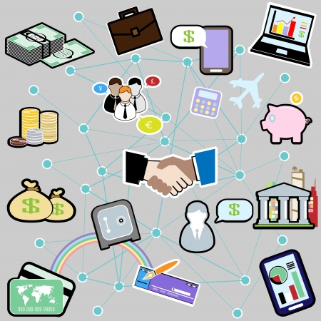 Finance & banking icons set. のイラスト素材