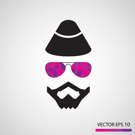 Bearded men,Illustration のイラスト素材