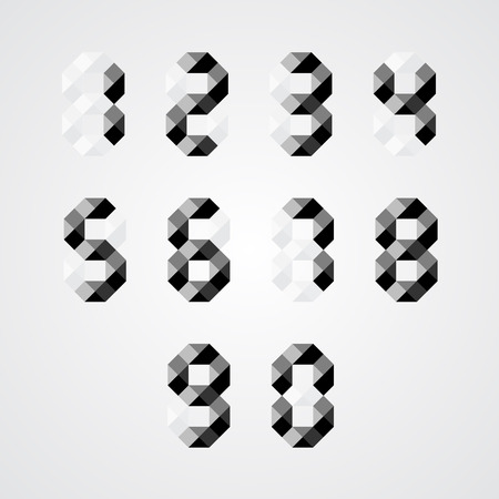 Numbers set  Vector illustrationのイラスト素材