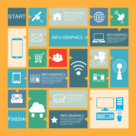 social network, communication template for interface or infographicのイラスト素材