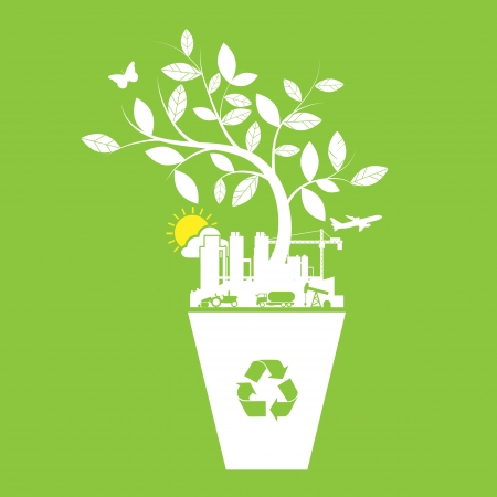 Ecology and recycle icons symbolのイラスト素材