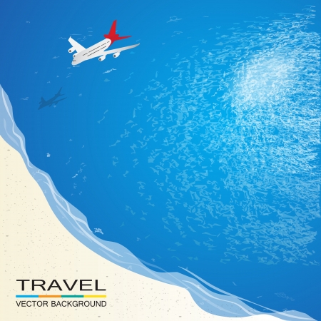 Travel on the beachのイラスト素材