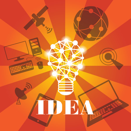 Creative light idea and technology conceptのイラスト素材