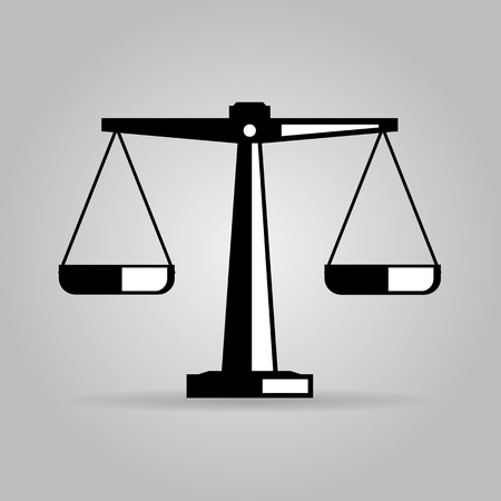 icon of justice scalesのイラスト素材
