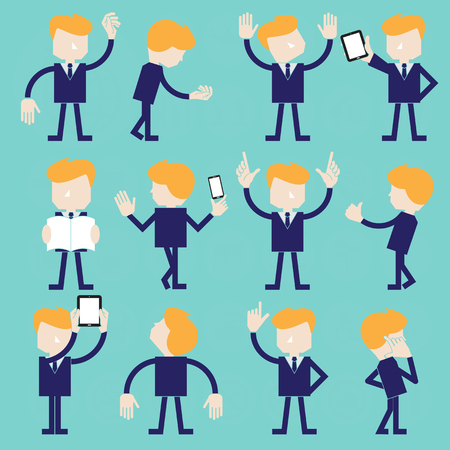 Businessman character setのイラスト素材