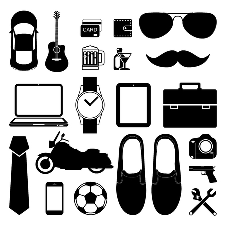 man style infographics elements and icons set for Modernのイラスト素材