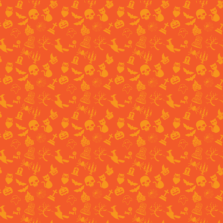 halloween pattern and iconのイラスト素材