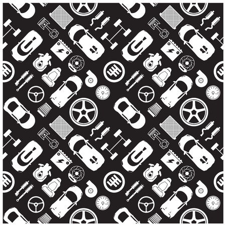 car part icons and Backgroundのイラスト素材