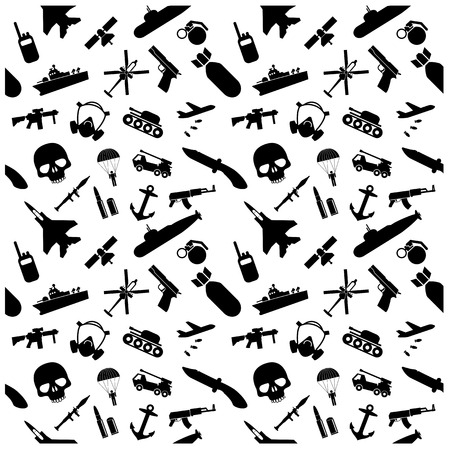 Military icons and Backgroundのイラスト素材