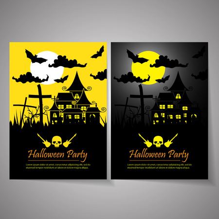 halloween party poster backgroundのイラスト素材