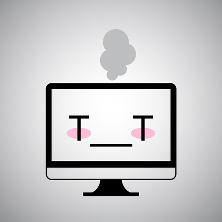 sick computer iconのイラスト素材