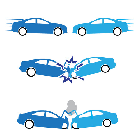 car crash and accidentsのイラスト素材