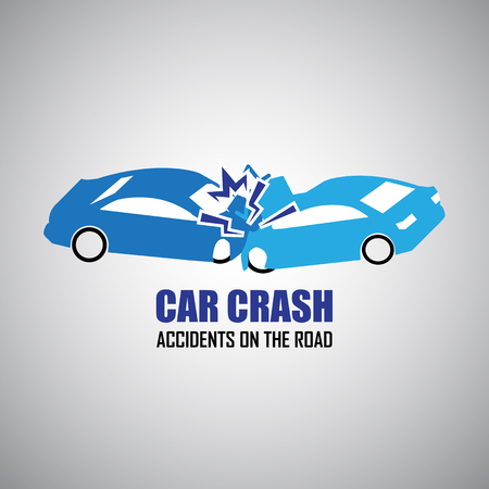 car crash and accidents iconsのイラスト素材