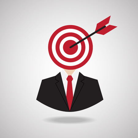 Targets business man,vectorのイラスト素材