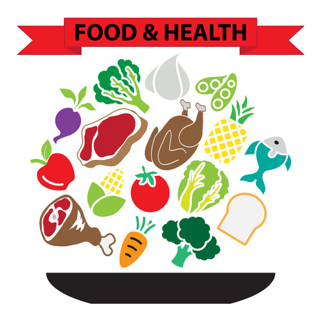 food healthy nutritionのイラスト素材