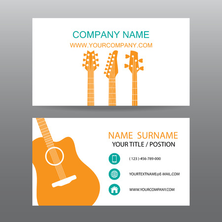 Business card vector background,Musicianのイラスト素材