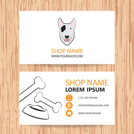 Business card vector background, Veterinary,shop animal feedのイラスト素材
